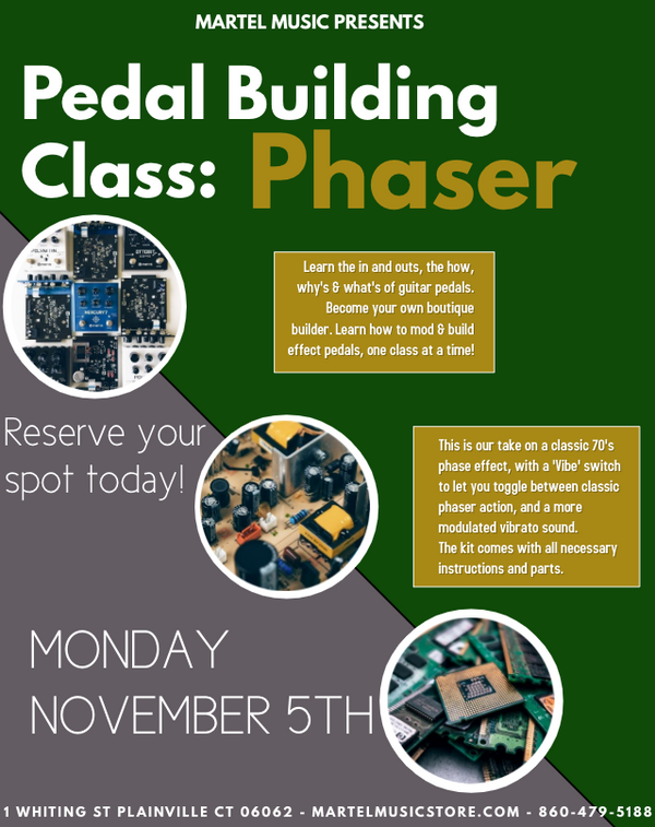 Pedal Building Class: Phaser Now Booking