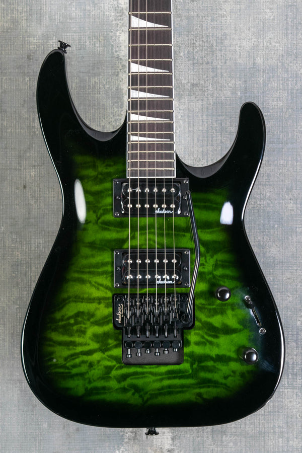 Jackson JS Series Dinky Arch Top JS32Q DKA Transparent Green Burst Mint