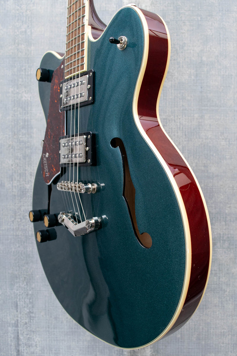 Gretsch G2622LH Streamliner Center Block Double-Cut with V-Stoptail Left-Handed Broad'Tron BT-3S Pickups Gunmetal