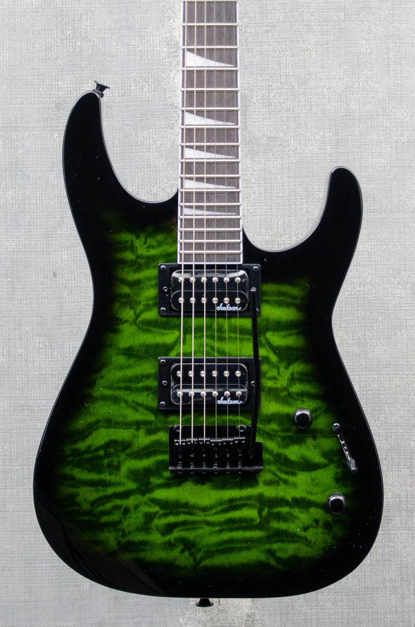 Jackson JS Series Dinky JS20 DKQ 2PT Transparent Green Burst