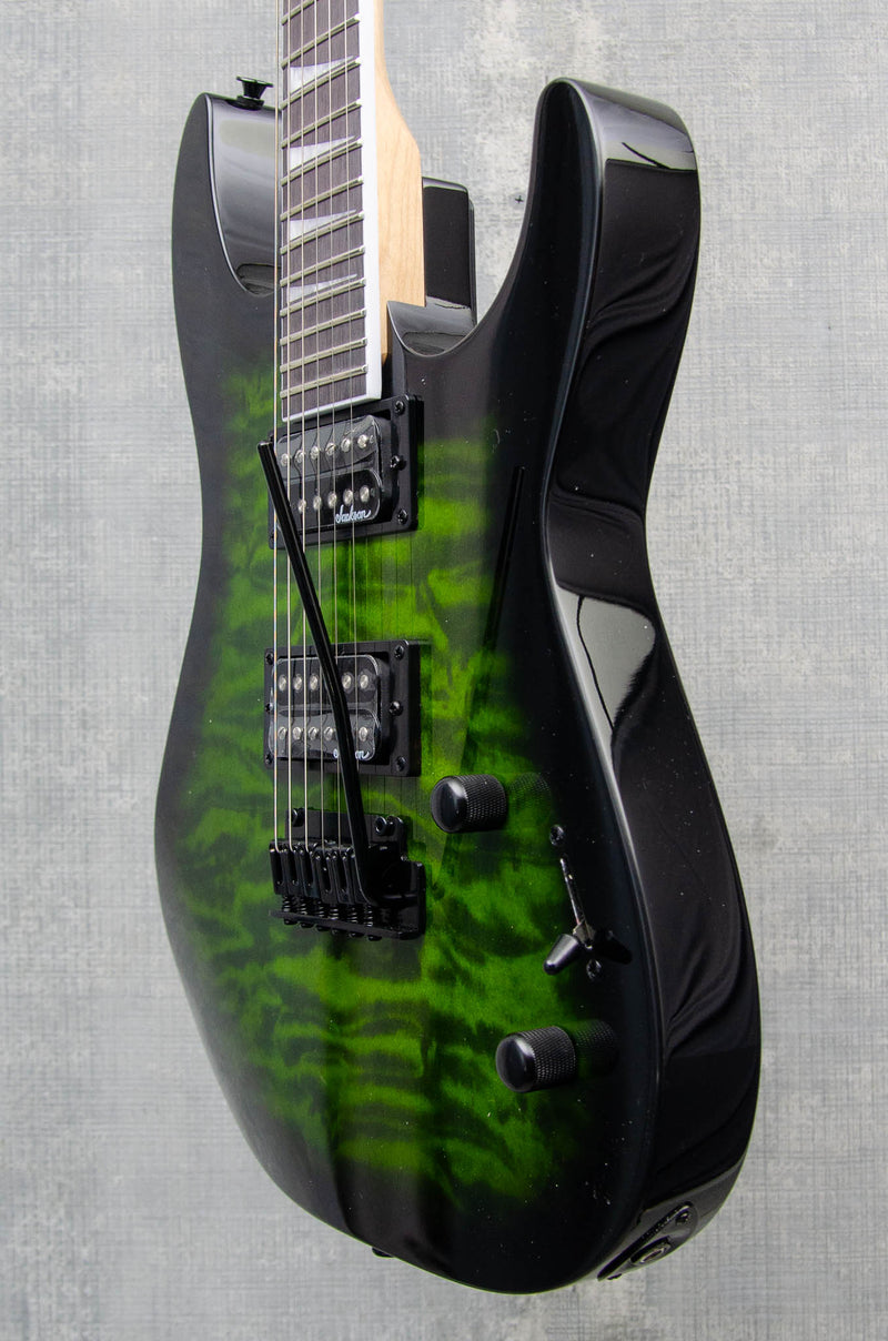 Jackson JS Series Dinky JS20 DKQ 2PT Transparent Green Burst