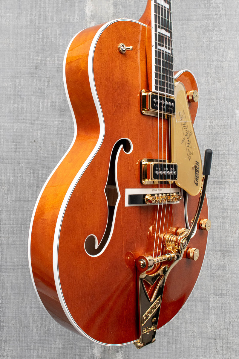 Gretsch G6120TG-DS PE Nashville Hollow Body DS with String-Thru Bigsby Roundup Orange