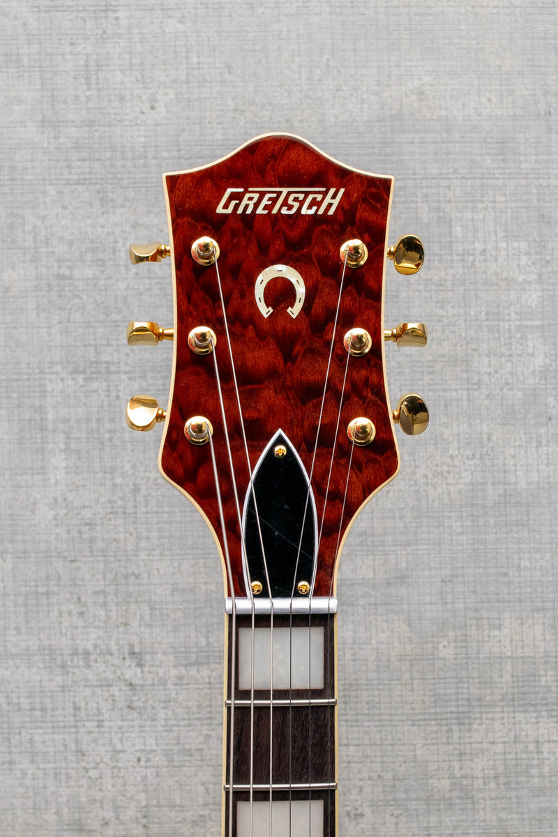 Gretsch G6120TGQM-56 Limited Edition Quilt Classic Chet Atkins® Hollow Body with Bigsby Roundup Orange Stain Lacquer