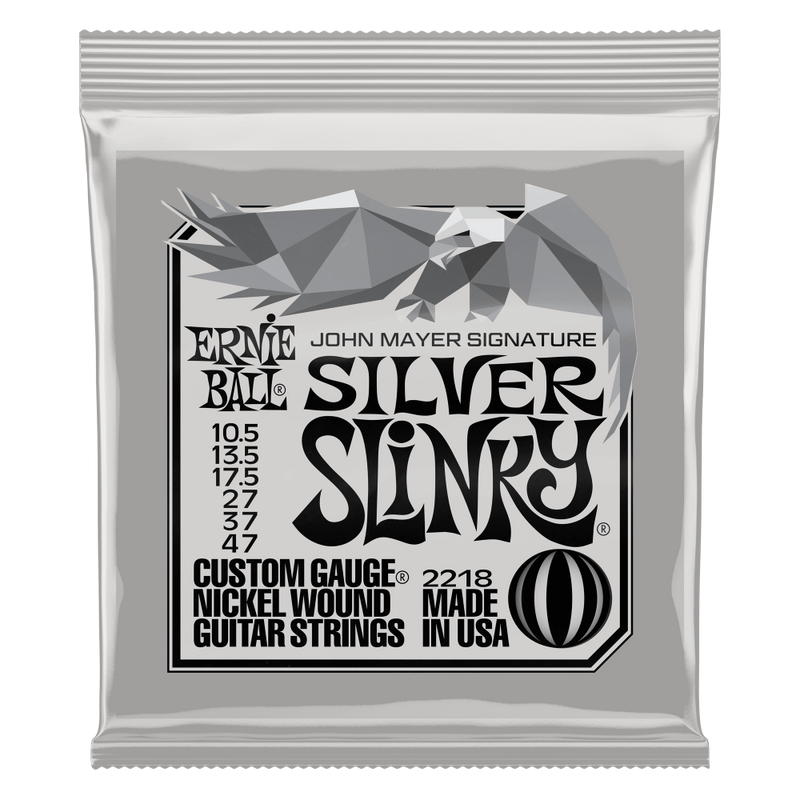 Ernie Ball John Mayer Silver Slinky Signature Electric Guitar Strings 10.5