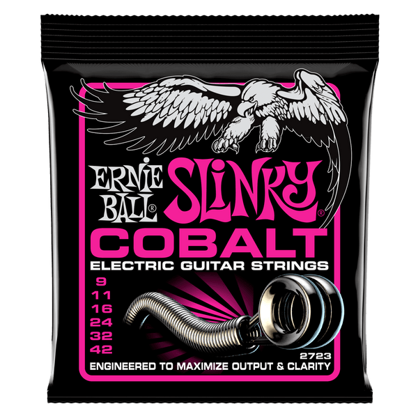 Ernie Ball Super Slinky Cobalt Electric Guitar Strings 9-42 Gauge