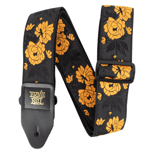 Ernie Ball Classic Jacquard Guitar Strap/Bass Strap - Tangerine Rose