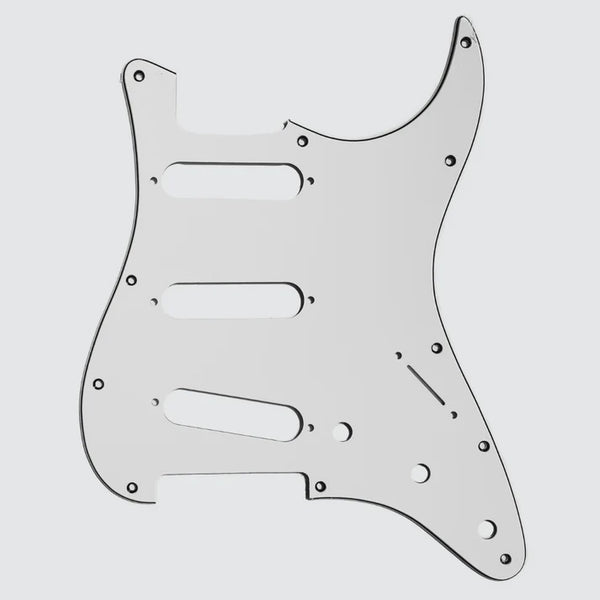 PG-0552 11-hole Pickguard for Stratocaster - White 3-Ply (W/B/W)