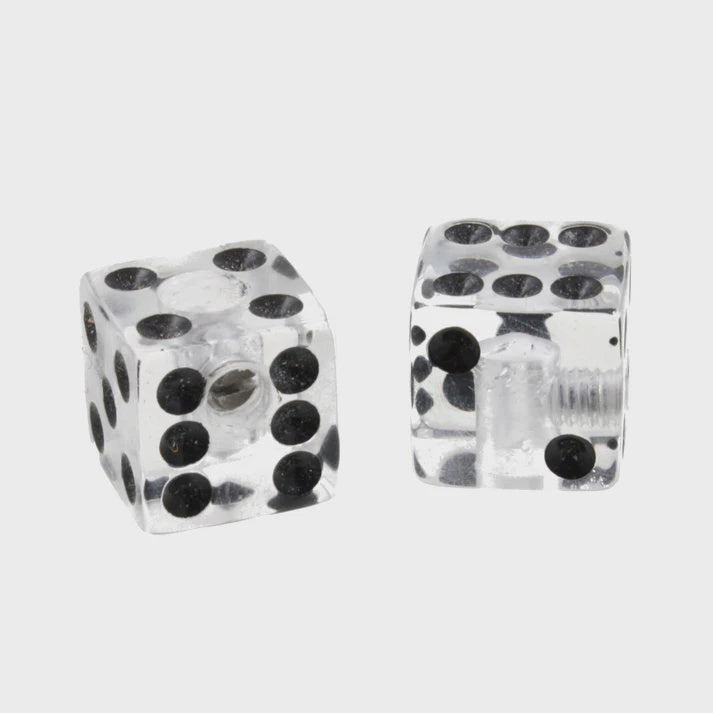 Set of 2 Unmatched Dice Knobs - Clear (2)