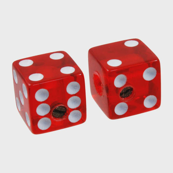 Set of 2 Unmatched Dice Knobs - Red (2)