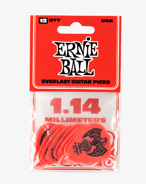 Ernie Ball Everlast Picks 1.14 Red 12 Pack