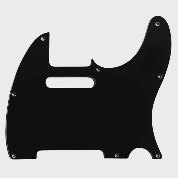 PG-0562 8-hole Pickguard for Telecaster - Black 3-Ply (B/W/B)