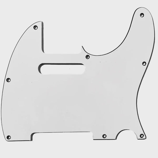 PG-0562 8-hole Pickguard for Telecaster - White 3-Ply (W/B/W)