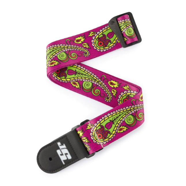 D'Addario Joe Satriani Guitar Strap Paisley Purple