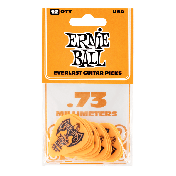 Ernie Ball Everlast Picks .73MM Orange 12 Pack