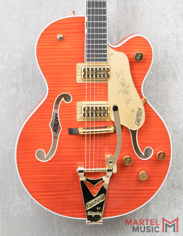 Gretsch G6120TFM Players Edition Nashville Flame Maple, Orange Stain