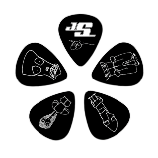 Planet Waves Joe Satriani Guitar Picks, Black, 10 Pack, Medium