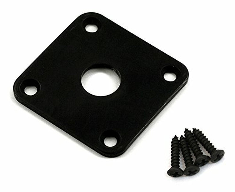 AP-0633 Square Jackplate for Les Paul - Black Metal