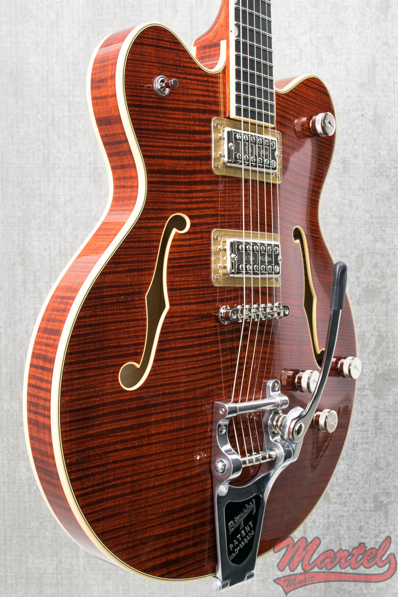 Gretsch G6609TFM Players Edition Broadkaster Center Block Double-Cut w/Bigsby Flame Maple Bourbon Stain