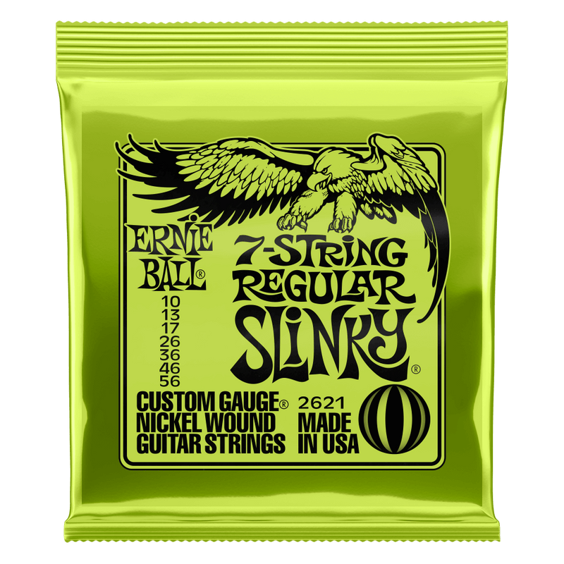 Ernie Ball Regular Slinky 7-String Nickel Wound Electric Guitar Strings - 10-56