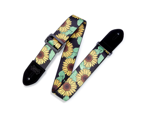 Levy's 2" Print Sunflower Guitar Strap MP2-009