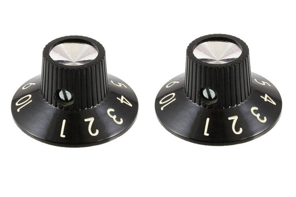 Set of 2 Black Amp Knobs