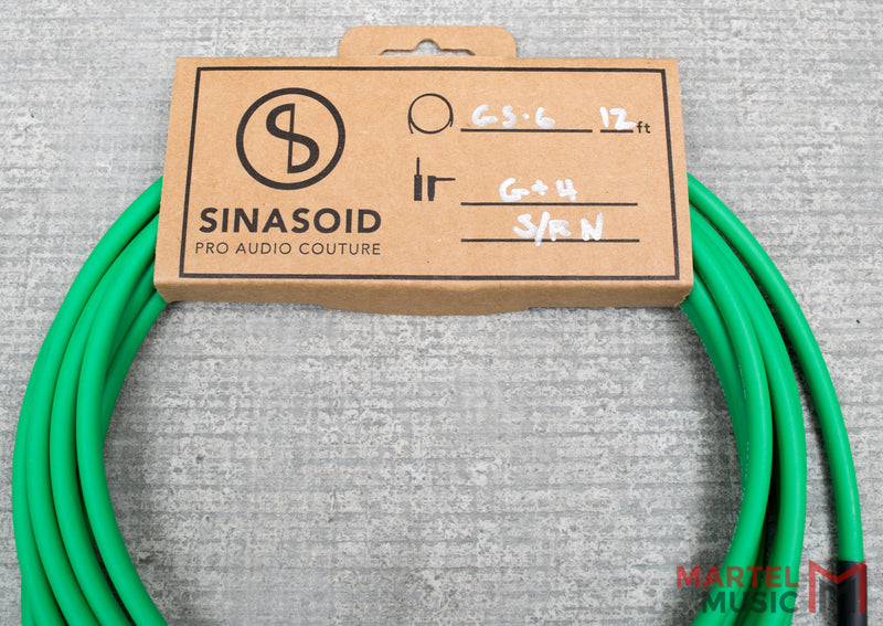 Sinasoid Canare GS-6 Green 12" Instrument Cable