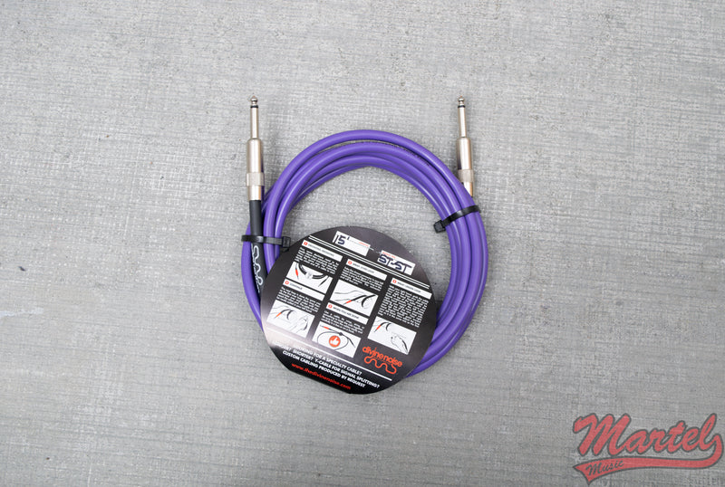 Divine Noise 15ft Purple Cable Straight Ends