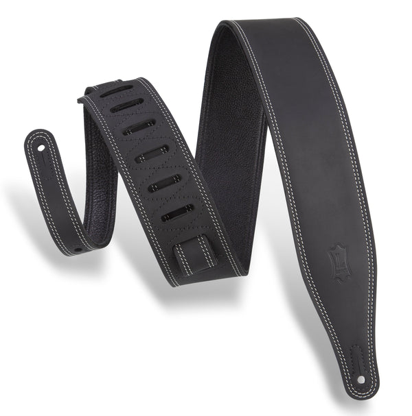 Levy's M17BDS-BLK Wide Garment Leather Guitar Strap