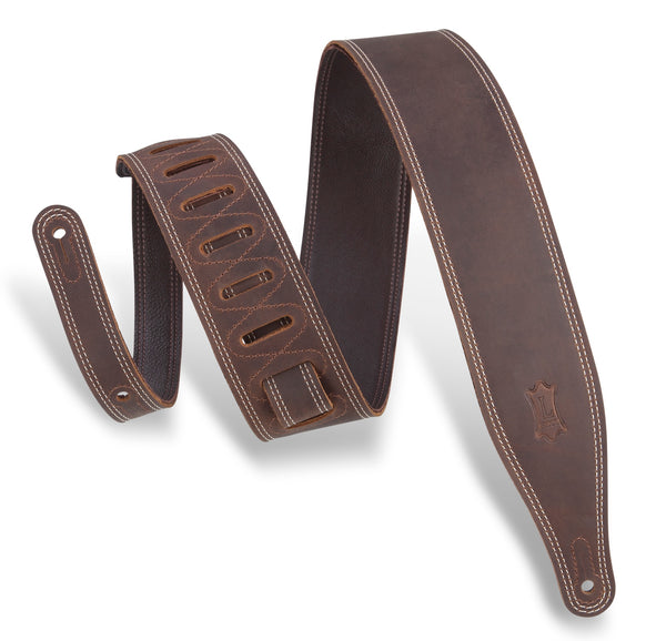 Levy's M17BDS-DBR Butter Double Stitch Guitar Strap