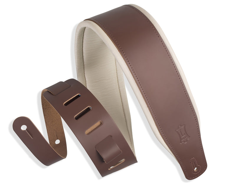 Levy's M26PD-BRN_CRM Guitar Strap