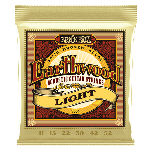 Ernie Ball Earthwood Light 80/20 Bronze Acoustic Strings 11-52