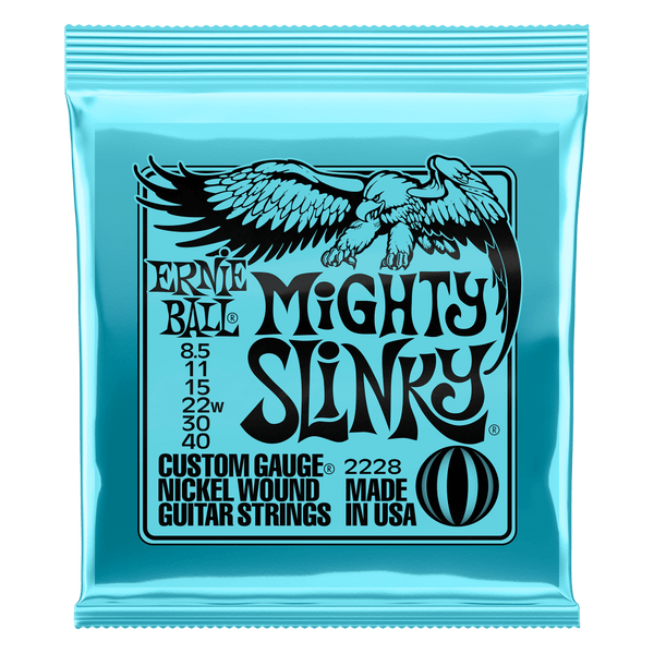 Ernie Ball Mighty Slinky Nickel Wound Electric Guitar Strings 8.5- 40 Gauge