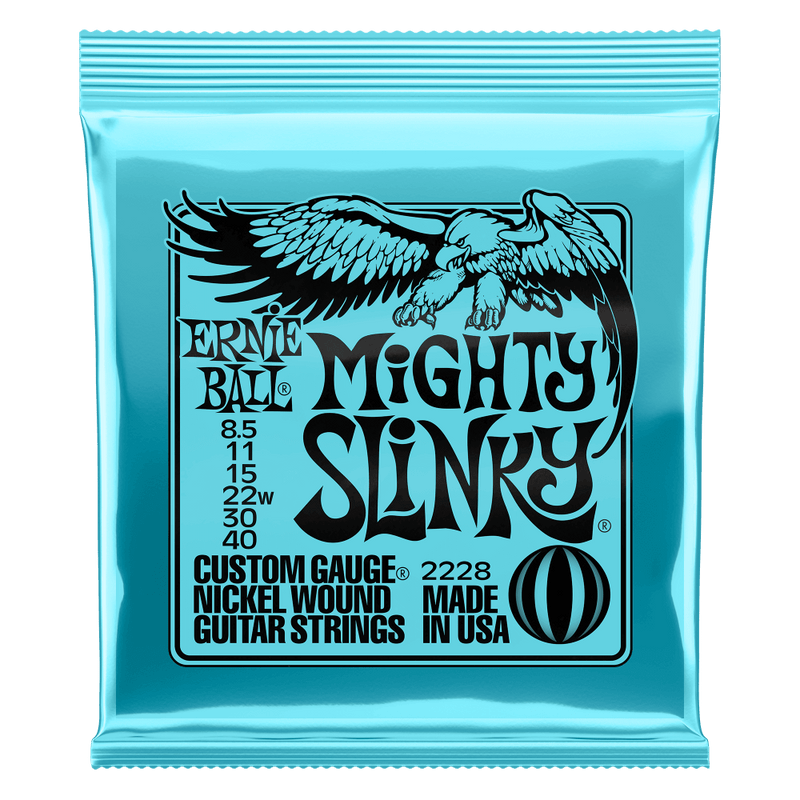 Ernie Ball Mighty Slinky Nickel Wound Electric Guitar Strings 8.5- 40 Gauge