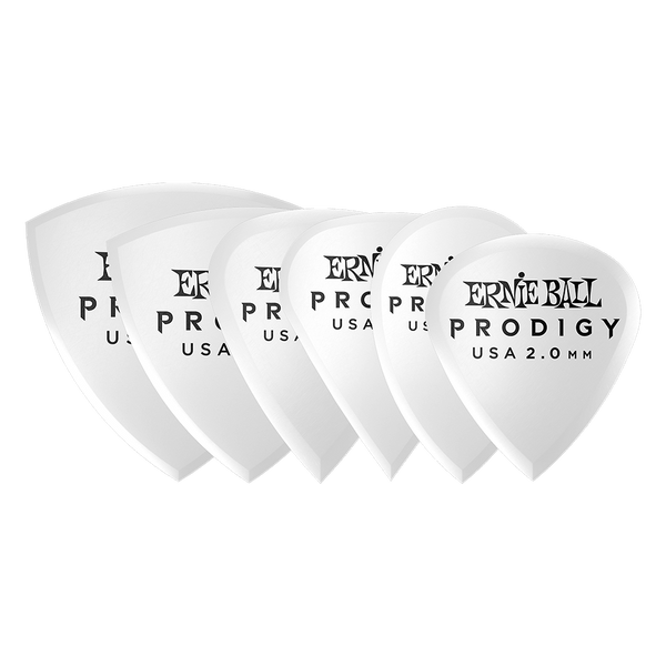 Ernie Ball 2.0MM White Multipack Prodigy Picks 6-Pack