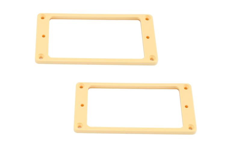 Non-Slanted Humbucking Pickup Rings Set - Cream Plastic