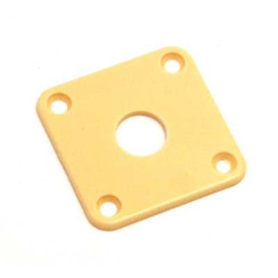 AP-0633-028 Square Jack plate for Les Paul - Cream Plastic