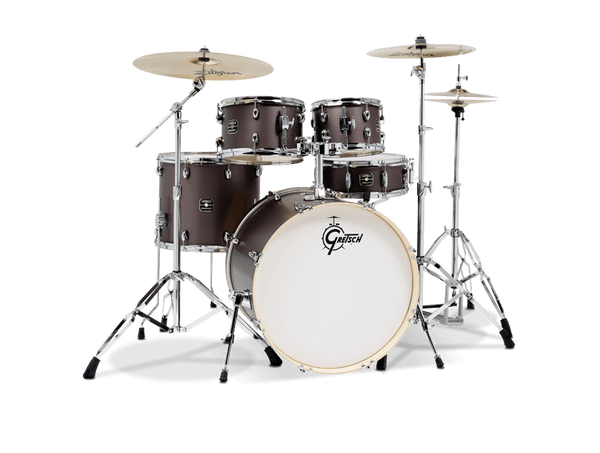 Gretsch Energy 5-Piece Kit Brushed Grey with Zildjian Cymbals