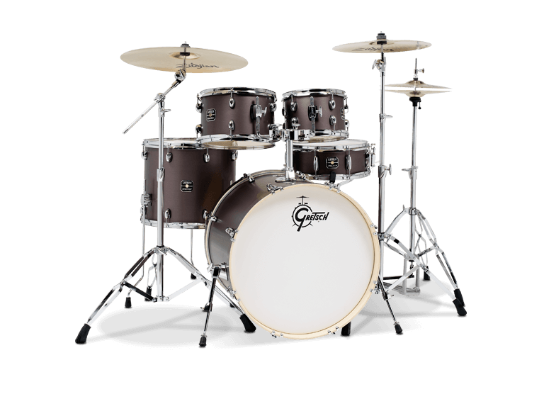 Gretsch Energy 5-Piece Kit Brushed Grey with Zildjian Cymbals