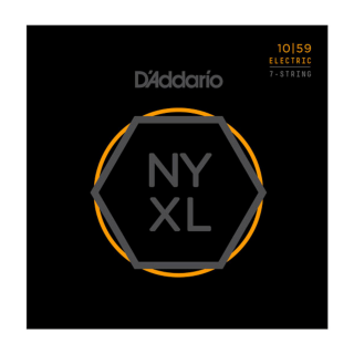 D'Addario NYXL1059 Nickel Wound 7-String Electric Guitar Strings, Regular Light, 10-59