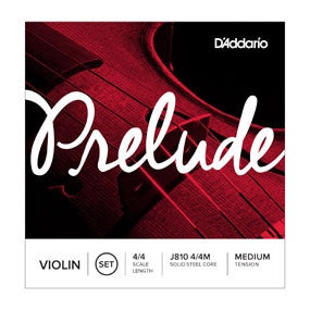 D'Addario Prelude Violin String Set, 4/4 Scale, Medium Tension