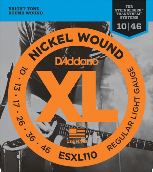 D'Addario ESXL110 Nickel Wound Electric Guitar Strings, Regular Light, Double Ball End, 10-46