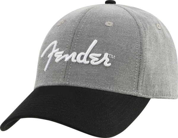 Fender Hipster Dad Hat Gray and Black