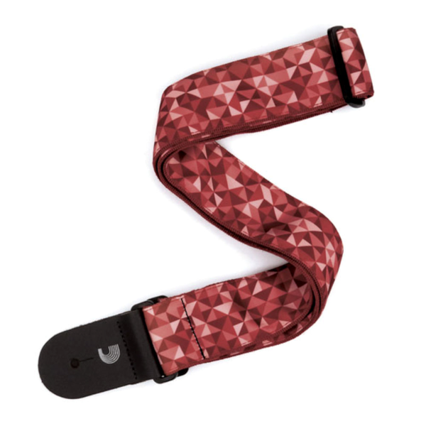 D'Addario  Woven Guitar Strap African Geometrics Red