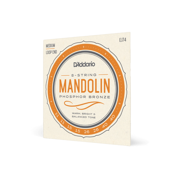 D'Addario EJ74 Mandolin Strings, Phosphor Bronze, Medium, 11-40